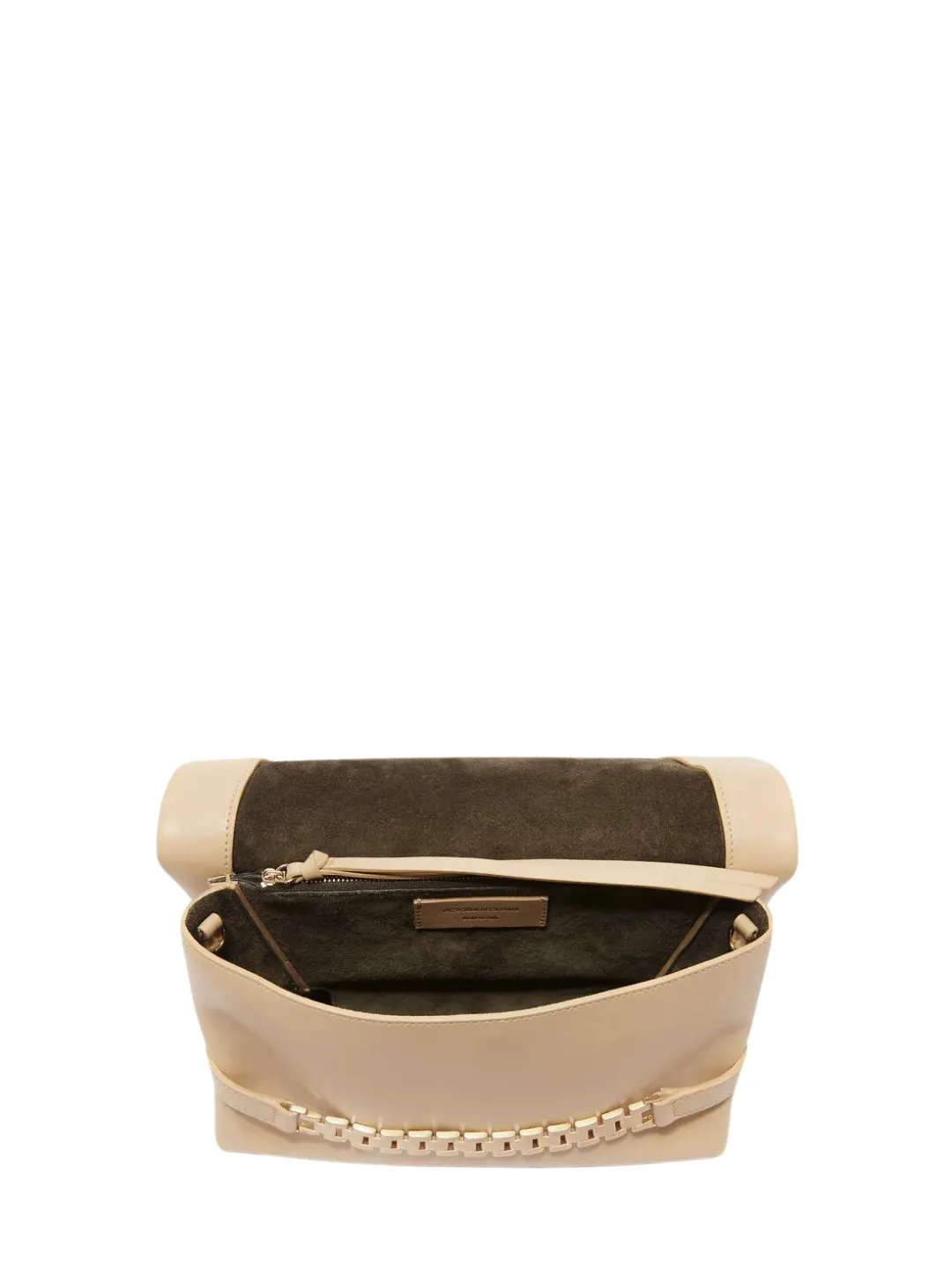 Victoria Beckham Cushion Chain Pouch Bag Sesame