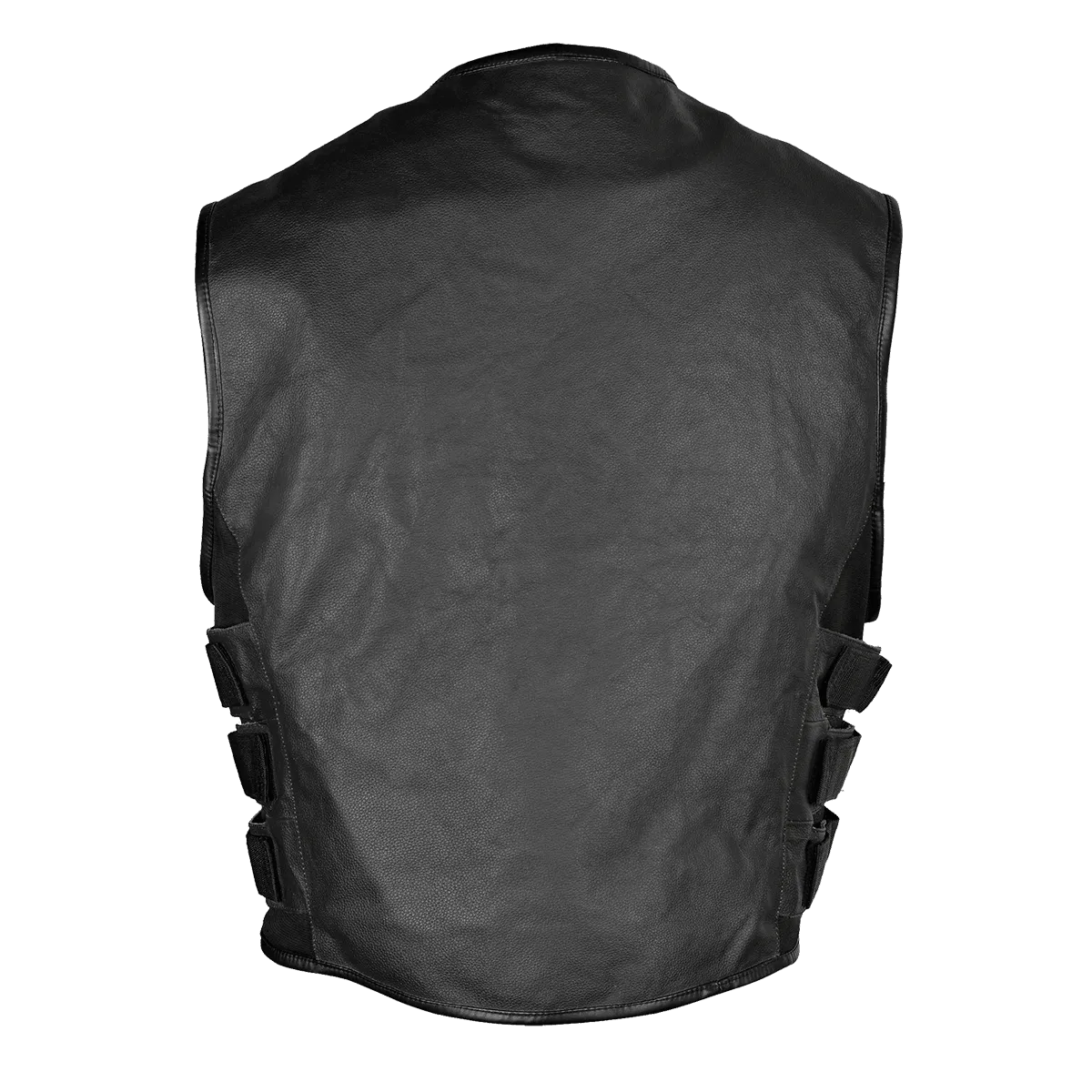 VL904S Vance Leather Men's Basic Leather Tactical Style Vest