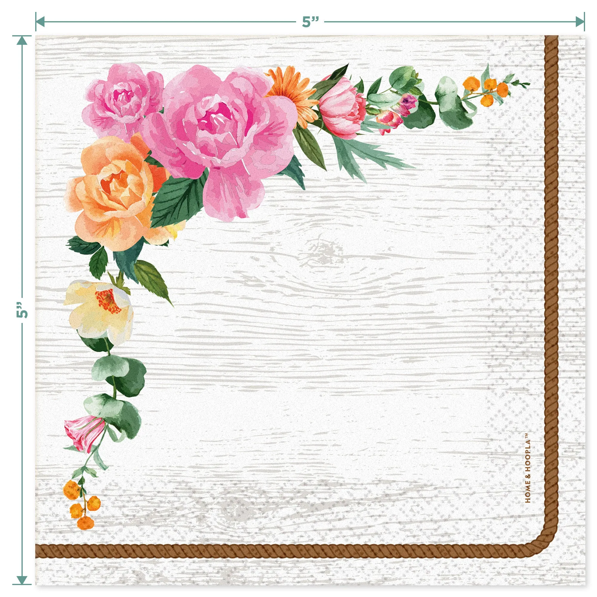 Western Cowgirl Party Supplies -  Horseshoe Paper Plates, and Floral Napkins (Serves 32)