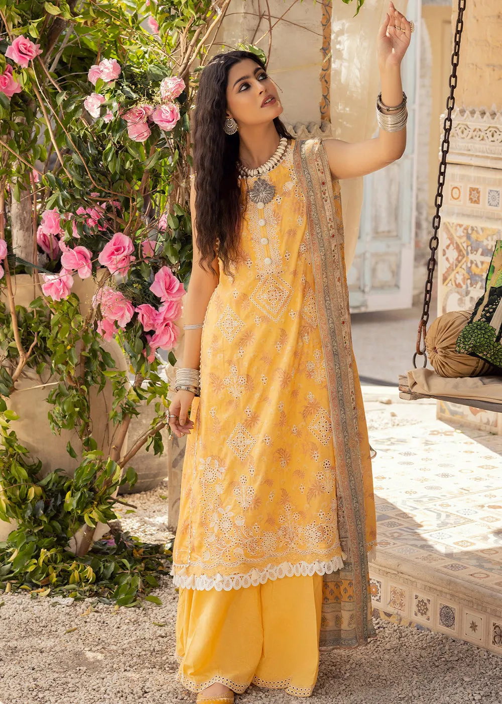 Yellow Lawn Suit - Adan Libas - Dorian Eid Edit '23 - 5202-D2