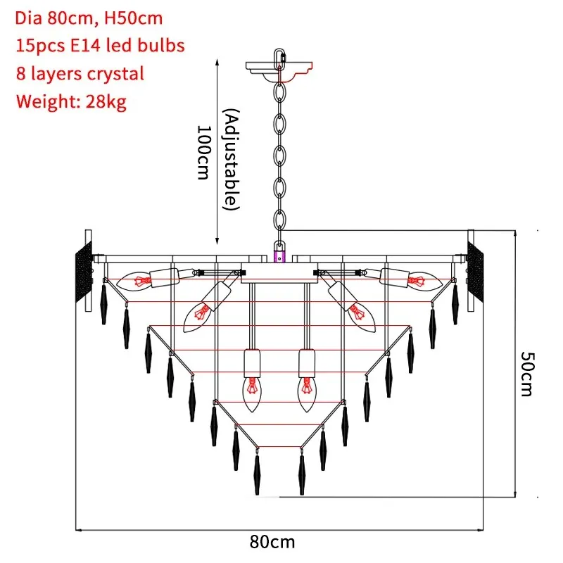 YLK Kauve High quality Modern crystal chandelier