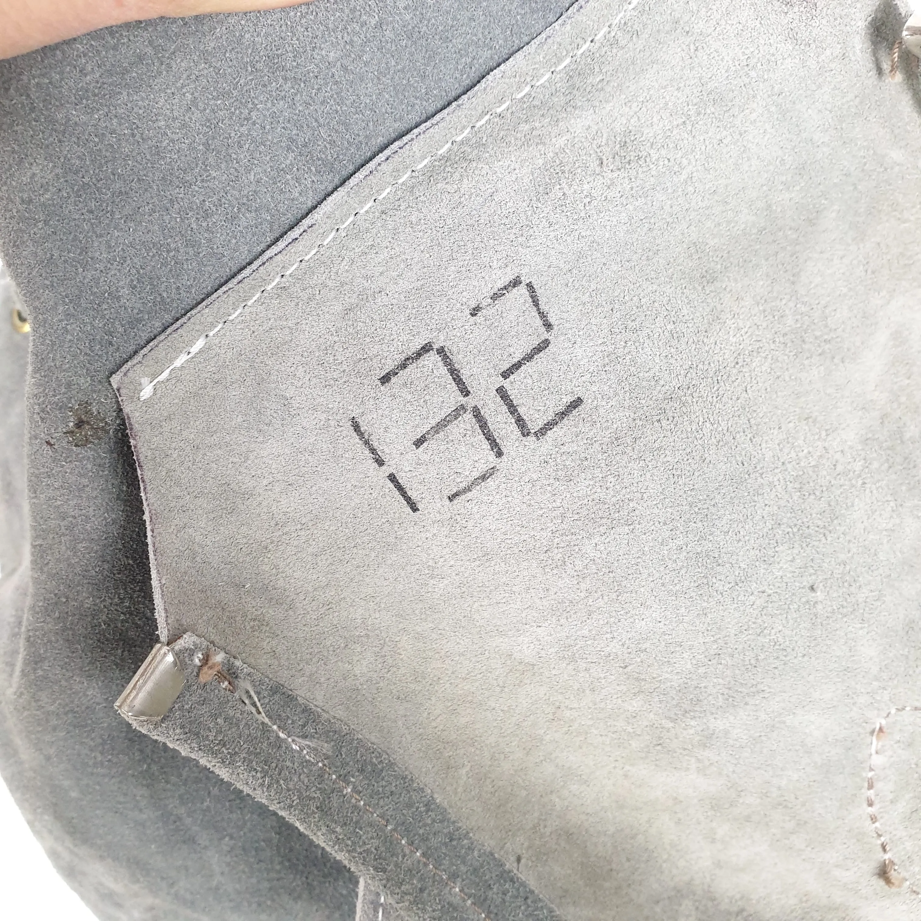 Zaino vintage camoscio grigio